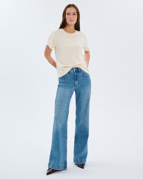 Top tanouk top en viscose &eacute;cru zapa