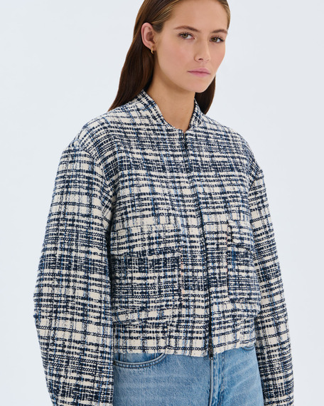 Veste vilana veste en coton effet tweed nocturne zapa