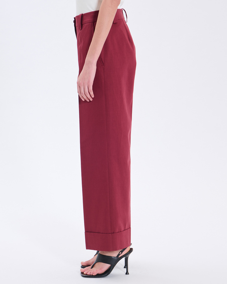 Pantalon parly pantalon en coton bio  lie de vin zapa