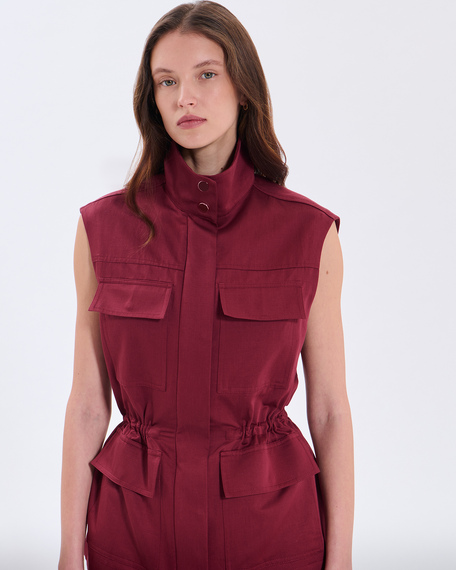 Veste valya veste en coton bio lie de vin zapa