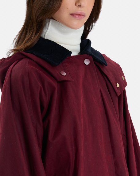 Trench telmi trench coat rouge carmin en coton zapa