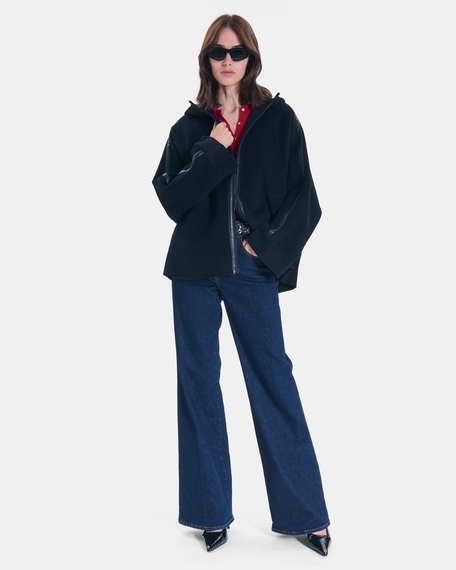 Manteau madison manteau court en laine nocturne zapa