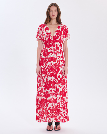 Robe Rachel Robe en viscose framboise ZAPA