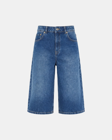 Jean Bermuda Jean en coton bleu ZAPA