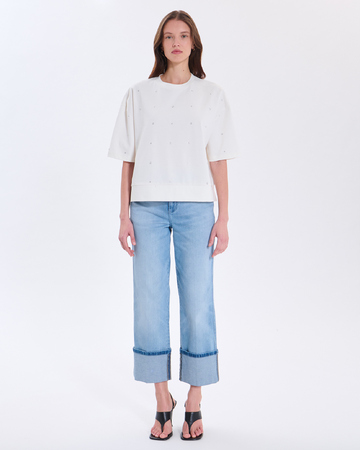Top Totora Top en coton &eacute;cru ZAPA