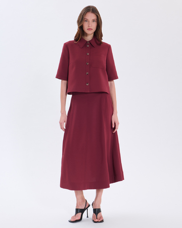 Chemise Celina Chemise courte lie de vin ZAPA