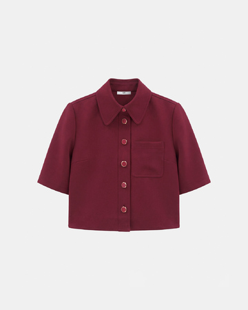 Chemise Celina Chemise courte lie de vin ZAPA
