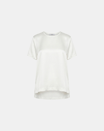 Top Touma Top en viscose satiné écru ZAPA
