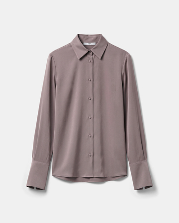 Chemise Calvyn Chemise en soie à manches longues brume ZAPA