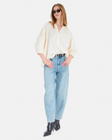 Chemise Cora Chemise ample en laine crème ZAPA
