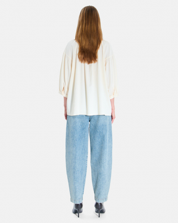 Chemise Cora Chemise ample en laine crème ZAPA