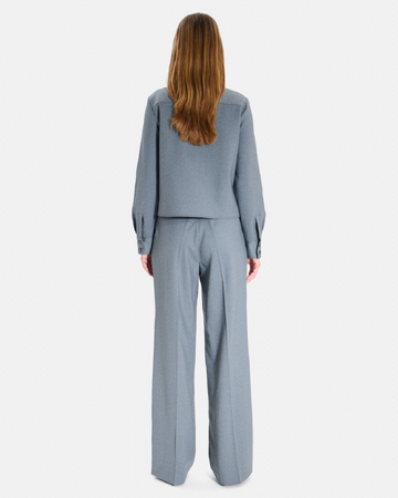 Chemise Conie Chemise grise moderne à col classique ZAPA
