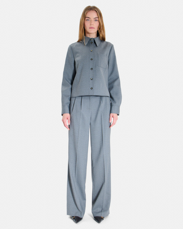 Chemise Conie Chemise grise moderne à col classique ZAPA