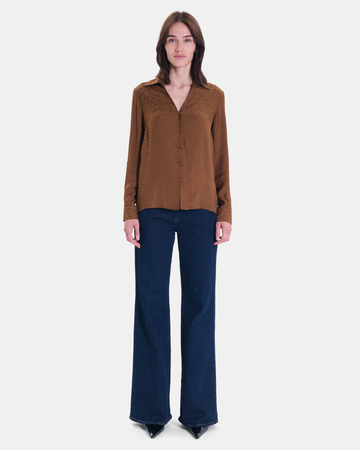 Chemise Carma Chemise droite tabac à col classique ZAPA
