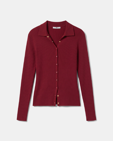 Gilet Gally Gilet boutonné en maille rouge ZAPA