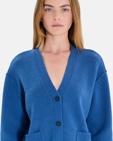 Gilet Gatty Gilet col V boutonné indigo en cachemire ZAPA