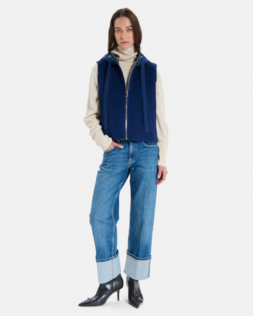 Gilet Grinny Gilet sans manches bleu roi en laine ZAPA