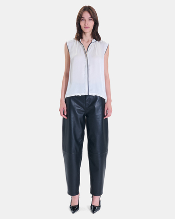 Top Toby Top sans manches écru en viscose ZAPA