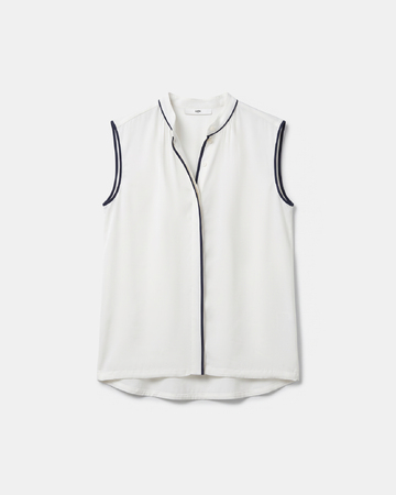 Top Toby Top sans manches écru en viscose ZAPA