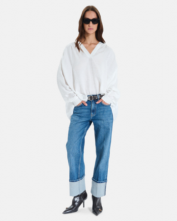Blouse Brielle Blouse fluide manches longues col V écrue ZAPA