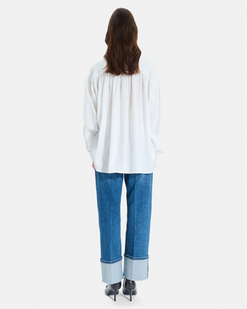 Blouse Brielle Blouse fluide manches longues col V écrue ZAPA