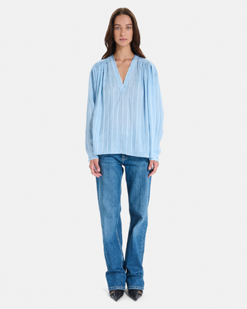 Blouse Brielle Blouse fluide manches longues col V à rayures ZAPA