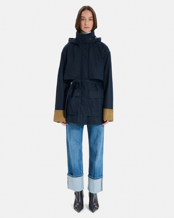 Trench Tabi Trench-coat nocturne cintré en coton ZAPA
