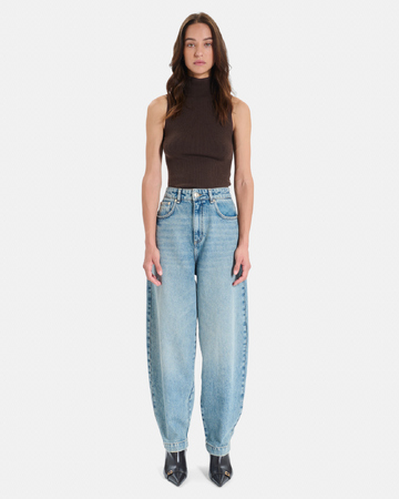 Jean Pia Jean barrel en coton vintage blue ZAPA