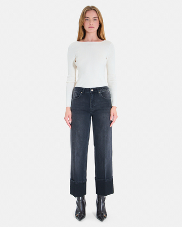 Jean Popus Jean droit noir ZAPA