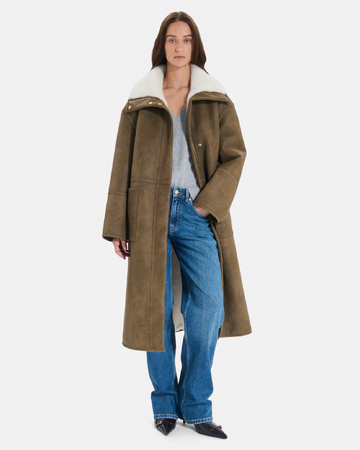 Manteau Matisse Manteau kaki à capuche contrastée ZAPA