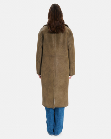 Manteau Matisse Manteau kaki à capuche contrastée ZAPA