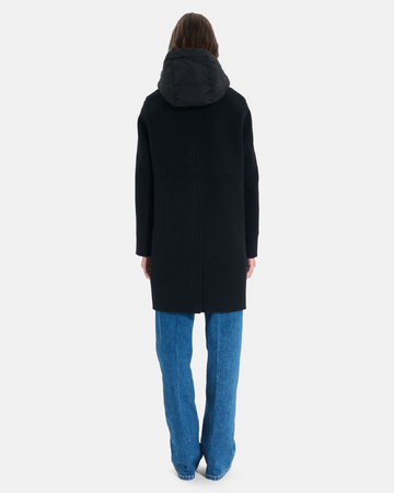 Manteau Mayra Manteau long en laine à capuche amovible ZAPA