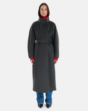 Manteau Melissa Manteau long en laine à col montant ZAPA