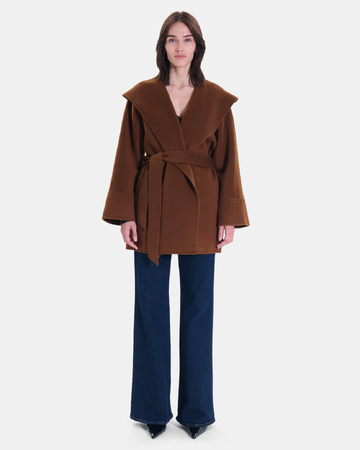 Manteau Maylone Manteau oversize tabac en laine ZAPA