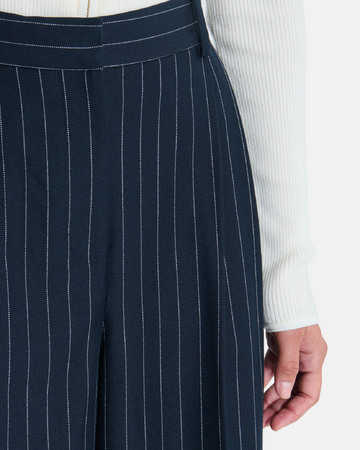 Pantalon Paper Pantalon large à rayures bleu marine ZAPA