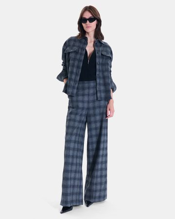 Pantalon Paulette Pantalon large gris chine ZAPA