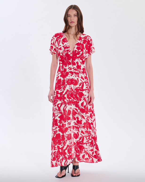 Robe Rachel Robe en viscose framboise ZAPA