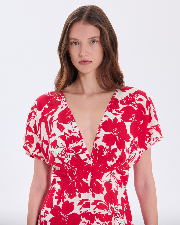 Robe Rachel Robe en viscose framboise ZAPA