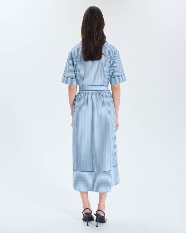 Robe Regine Robe midi chemise ray&eacute;e ZAPA