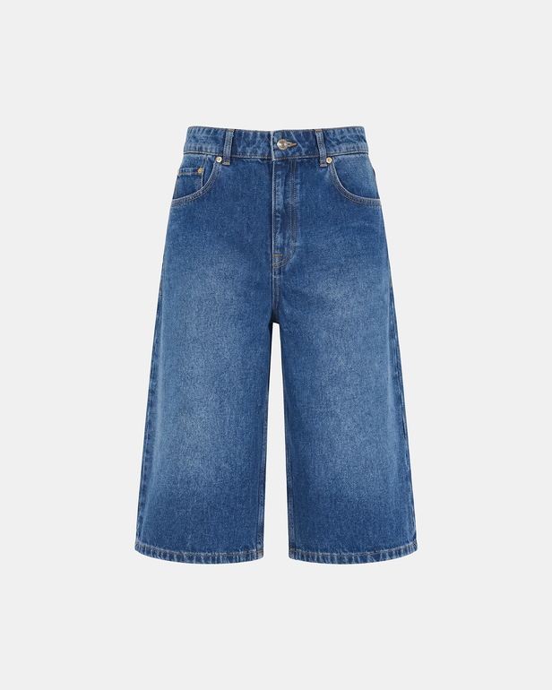Jean Bermuda Jean en coton bleu ZAPA