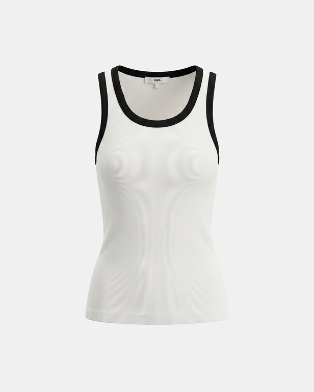 Top Tea Top en coton &eacute;cru ZAPA