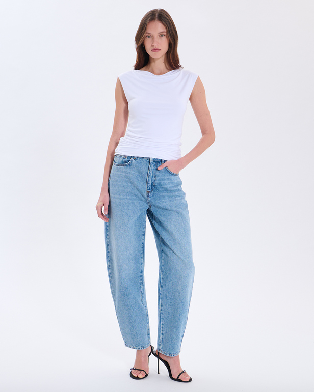 Top Teodora Top en viscose &eacute;cru ZAPA