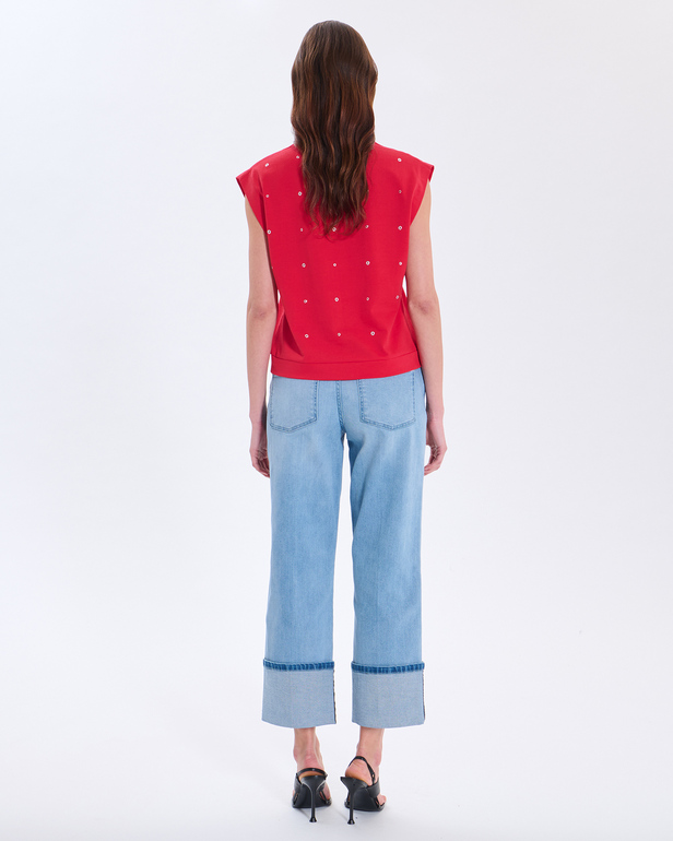 Top Trisha Top en coton framboise ZAPA