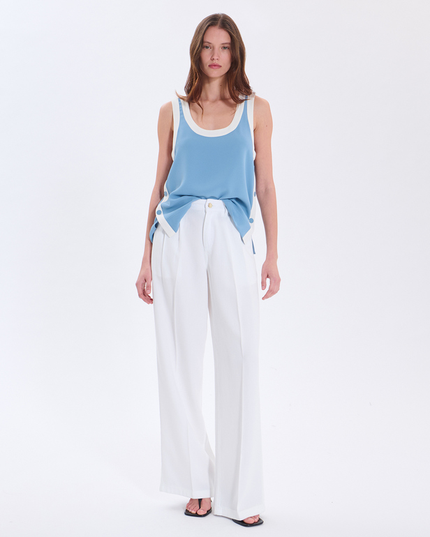 Top True Top bleu denim ZAPA