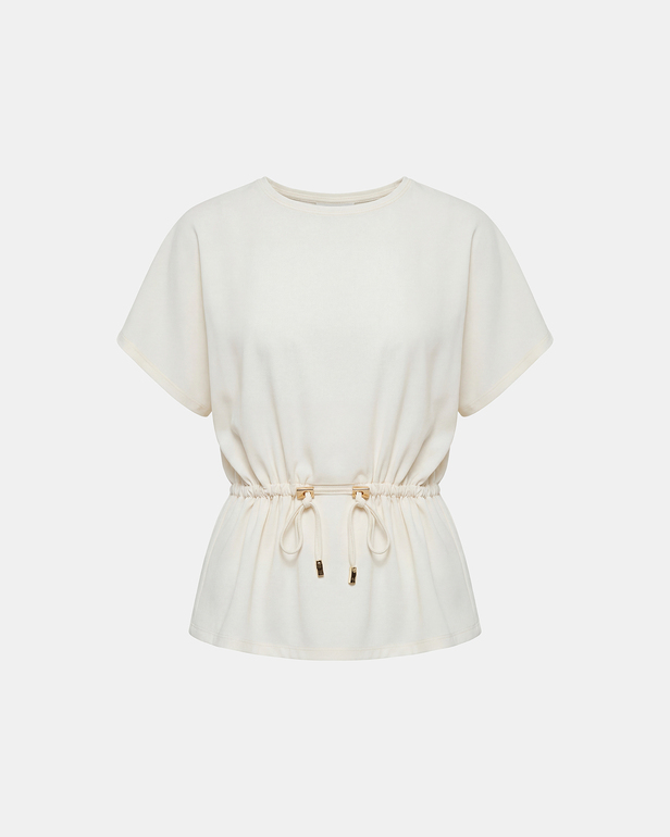 Top Toria Top &eacute;cru en coton &agrave; taille resserr&eacute;e ZAPA