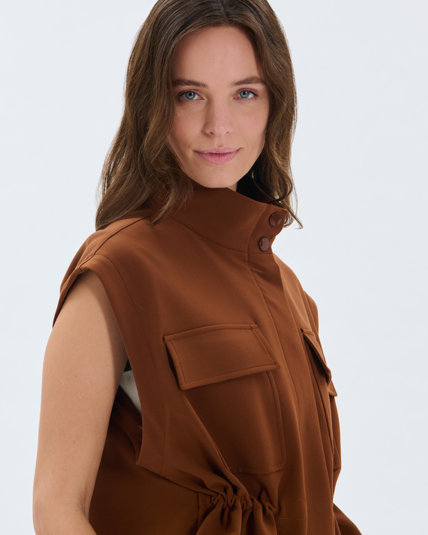 Veste Vahita Veste &agrave; manches amovibles acajou ZAPA