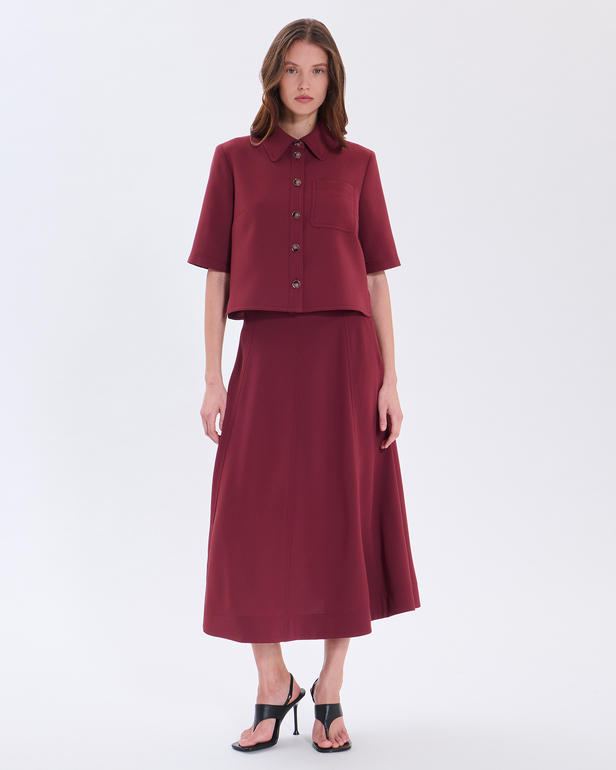 Chemise Celina Chemise courte lie de vin ZAPA