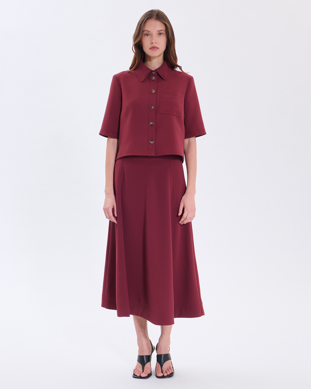 Chemise Celina Chemise courte lie de vin ZAPA
