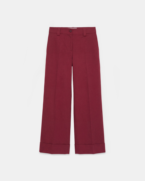 Pantalon Parly Pantalon en coton bio  lie de vin ZAPA