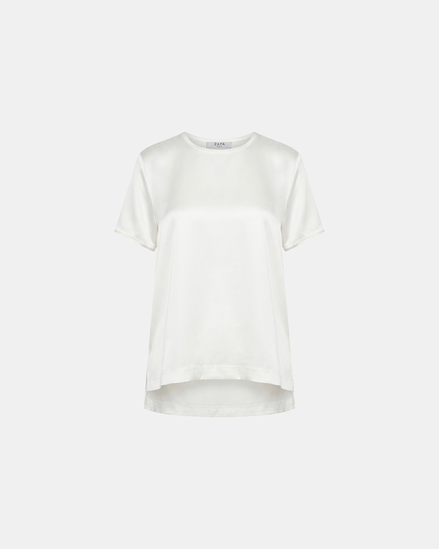 Top Touma Top en viscose satin&eacute; &eacute;cru ZAPA
